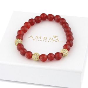 Bratara "Sandy Sun" din agat si rhinestone