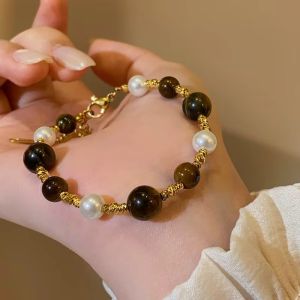 Bratara "Caffe Bombon" din ochi de tigru