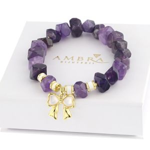 Bratara "Violet Bow" din ametist 