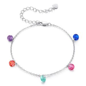 Bratara "Color Splash" din argint si cristale