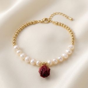Bratara "Rosaluz" din perle