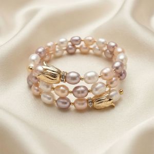 Bratara "Pastel Spell" din perle naturale