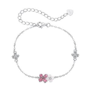 Bratara "Dos Flores" din argint