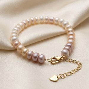 Bratara "Bright Joy" din perle naturale multicolore