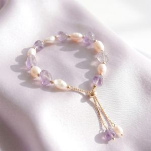 Bratara "Bell Ange'' din ametist si perle