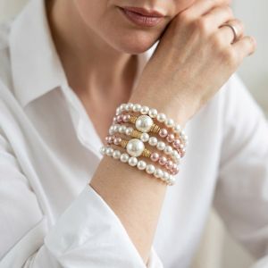 Bratara "Pearl Radiance" din perle de Mallorca