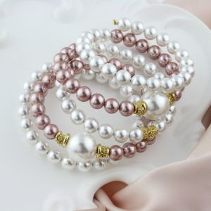 Bratara "Pearl Radiance" din perle de Mallorca