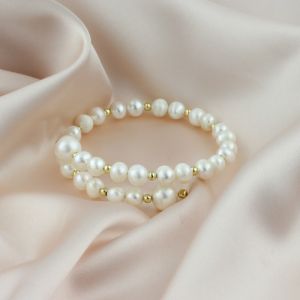 Bratara "Pearl Lumi" din perle naturale