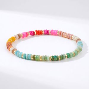 Bratara "Jellybean" din sidef multicolor