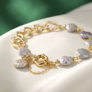 Bratara "Pearl Chain" din perle naturale