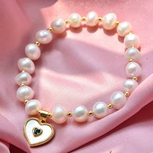 Bratara "Soul Echo" din perle naturale albe