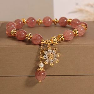 Bratara "Twilight Rose" din cuart si cristale