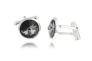 Butoni din argint si Swarovski Silvnight
