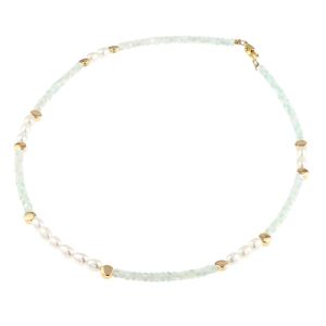 Colier "Simply Pristine" din sidef si perle naturale
