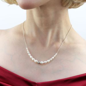 Colier "Sensitivity" din perle naturale si argint