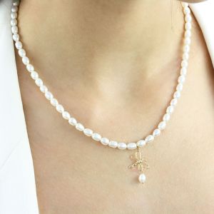 Colier "True Beauty" din perle naturale si aur 14k
