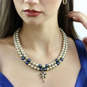 Colier "Starry Sky" din perle de Mallorca