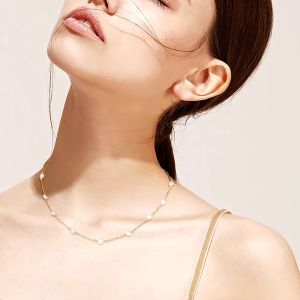 Colier delicat din argint si perle naturale