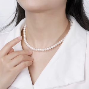 Colier din perle naturale si argint