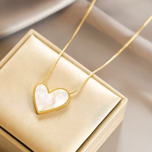 Colier "White love" placat cu aur