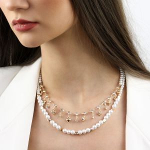 Colier "String of hearts" din perle de Mallorca