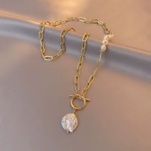 Colier "Levitation" placat cu aur si perle