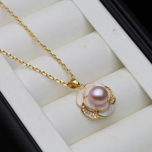 Colier "Concetta" placat cu aur si perla