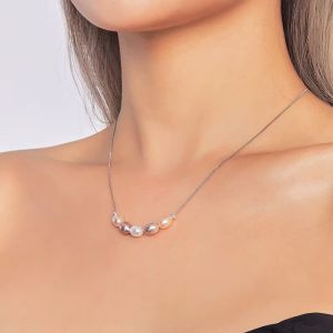 Colier "Adora" din argint si perle