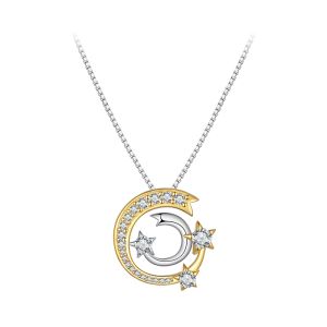 Colier "Timeless  Bliss" din argint si cristale