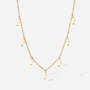 Colier "Ariadne" placat cu aur si perle