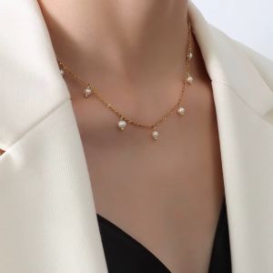 Colier "Ariadne" placat cu aur si perle