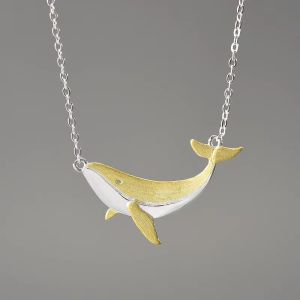 Colier "Golden Whale" din argint