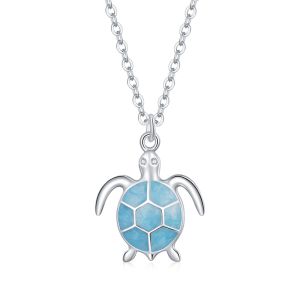 Colier "Blue Turtle" din argint