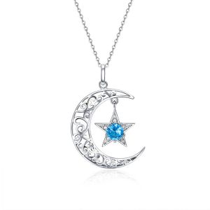 Colier "Midnight Sky" din argint si cristale