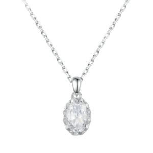 Colier "Sparkle" din argint si Moissanite