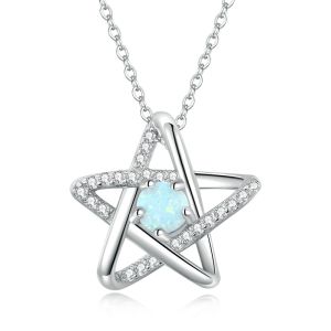 Colier "Star" din argint si cristale
