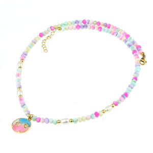 Colier "Space Candy" din sidef multicolor