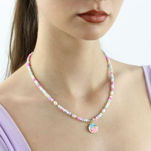 Colier "Space Candy" din sidef multicolor