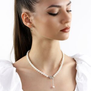 Colier "Rivendell Pearls" din perle de Mallorca