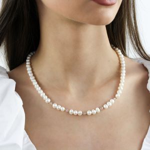 Colier "Crystal Faith" din perle naturale si cristale