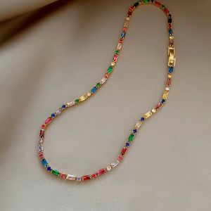 Colier "Colorful Crystals" din cristale