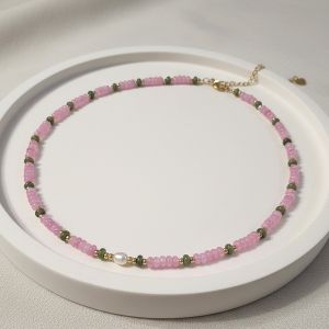 Colier "Pinky Promise" din jad