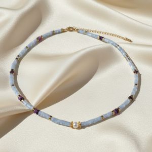 Colier "Azure Shell" din sidef