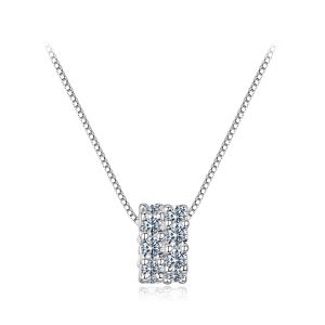 Colier "Wheel" din argint si Moissanite