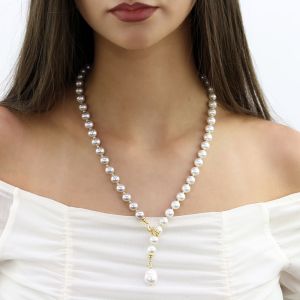 Colier "Cashmere" din perle de Mallorca