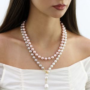 Set doua coliere "Cashmere" din perle de Mallorca