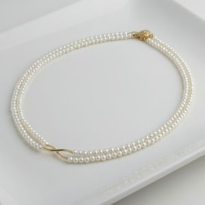 Colier "Magnetism" din perle naturale si aur 14k