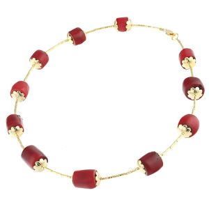 Colier "Torres" din coral rosu