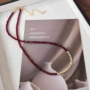 Colier "Vionna" din cristale si alama placata