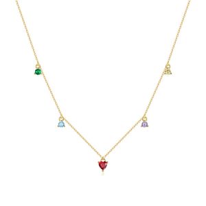 Colier "Colorful Love" din argint si cristale